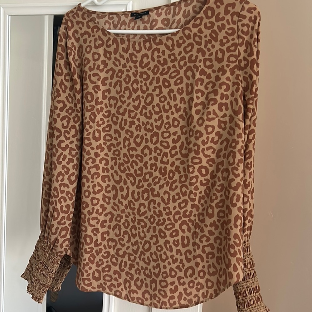 Ann Taylor animal print blouse, size small